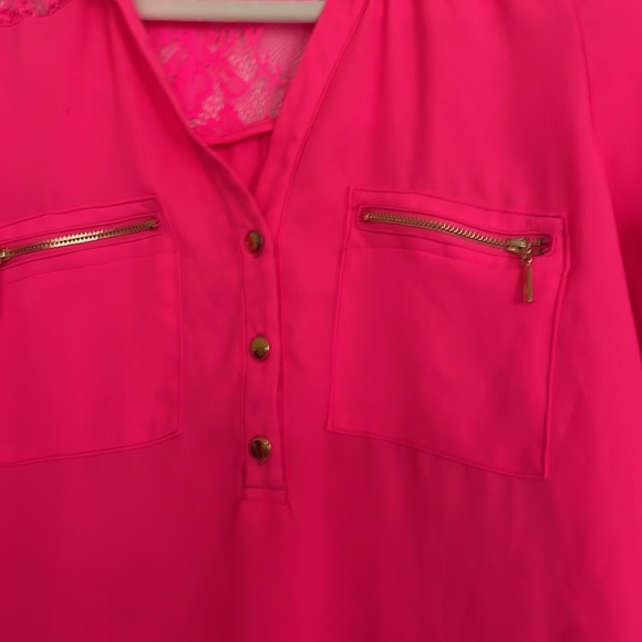 Takara Hot Pink Blouse Sz Small - Picture 3 of 4